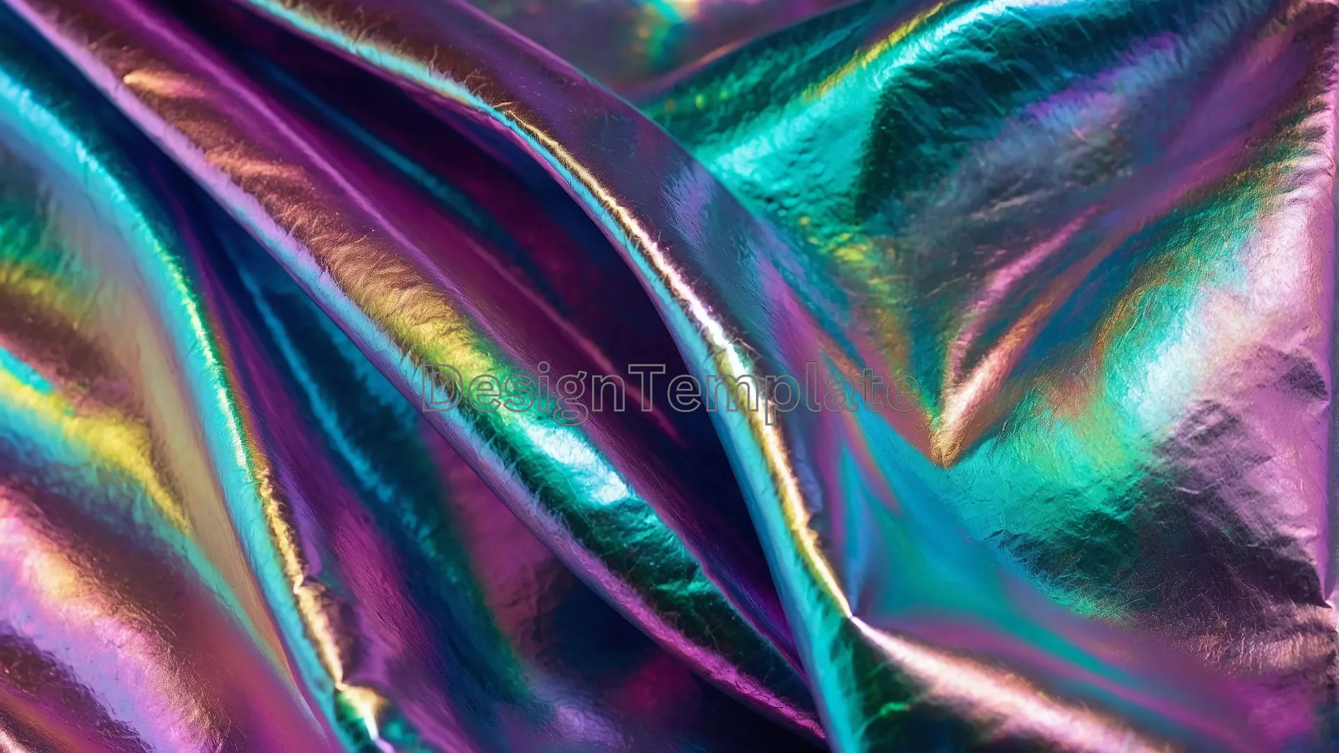 Vivid Foil Creases Rainbow Iridescent PNG image